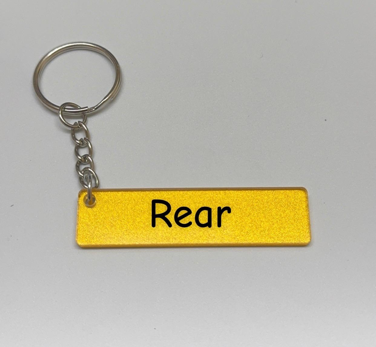 4D Keyring number plate