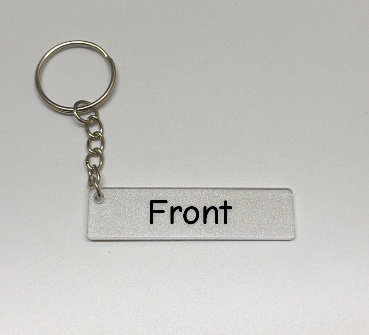 4D Keyring number plate