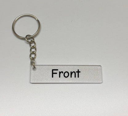 4D Keyring number plate